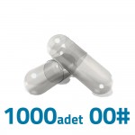 Büyük Boy Şeffaf Boş İlaç Kapsülü 00'' 1000 Adet-1000mg Helal Sertifikalı