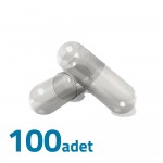 Orta Boy Şeffaf Boş İlaç Kapsülü 0'' 100 Adet-600mg Helal Sertifikalı