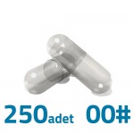 Büyük Boy Şeffaf Boş İlaç Kapsülü 00'' 250 Adet-1000mg Helal Sertifikalı
