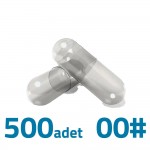 Büyük Boy Şeffaf Boş İlaç Kapsülü 00'' 500 Adet-1000mg Helal Sertifikalı