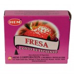 Hem Çilek Kokulu 10 Konik Tütsü - Strawberry Fresa Incense Cones