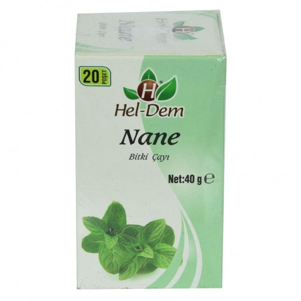 Hel-Dem Doğal Nane Bitkisel Çayı 2Gr x 20Adet Süzen Poşet 40 Gr
