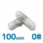 Orta Boy Şeffaf Boş İlaç Kapsülü 0'' 100 Adet-600mg Helal Sertifikalı