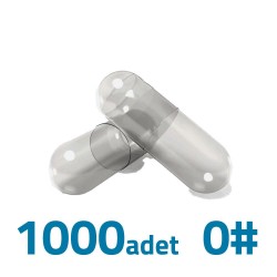 Orta Boy Şeffaf Boş İlaç Kapsülü 0'' 1000 Adet-600mg Helal Sertifikalı