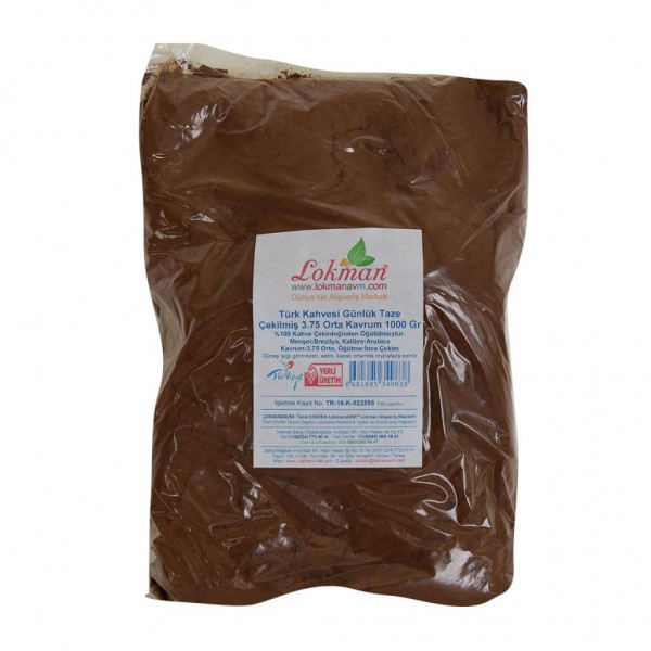 Türk Kahvesi Günlük Taze Çekilmiş 3.75 Orta Kavrum Kiloluk 1000GR